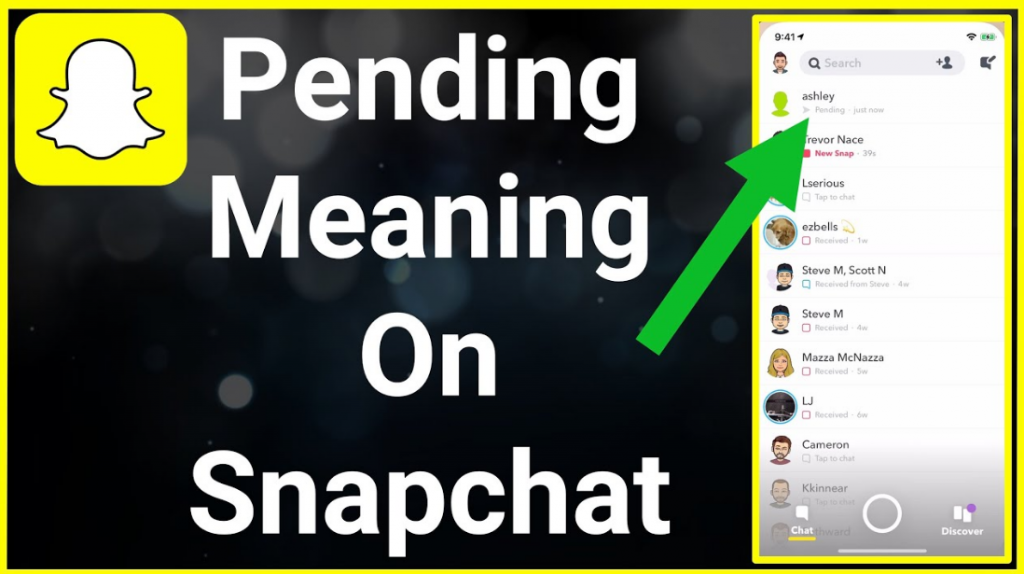 What does pending mean on Snapchat